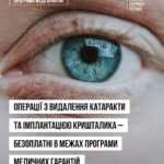 В Україні пацієнти з катарактою можуть отримати повний пакет медичної допомоги безоплатно В Україні пацієнти з катарактою можуть отримати повний пакет медичної допомоги безоплатно