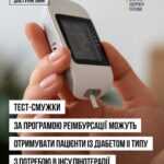 Відсьогодні тест-смужки для вимірювання рівня глюкози в крові за програмою «Доступні ліки» стали доступними для людей із цукровим діабетом ІІ типу, які потребують інсулінотерапії!